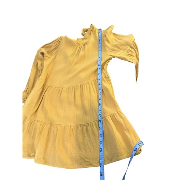 Anthropologie Maeve Yellow Office Work Tie Neck Long Sleeve Blouse Size X-Small - Picture 9 of 10